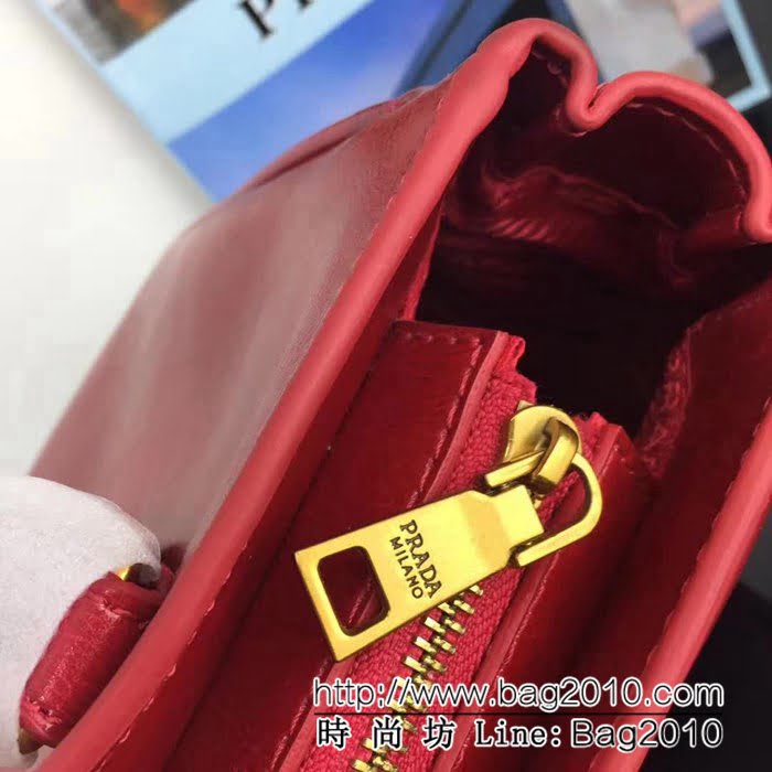 普拉達PRADA原單 2966義大利最新版 原版油蠟皮 手提肩背包 PHY1585